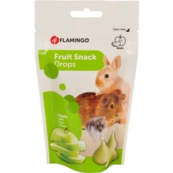 Flamingo Snacks Drops Apple - Вкусно лакомство за гризачи, снакс от ябълка, 75 гр