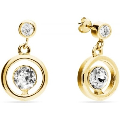 Spark čiré se Swarovski Elements Punct gold KCG1088SS18C Krystal