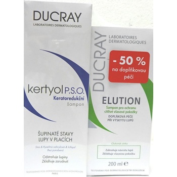 Ducray Kertyol PSO šampon 200 ml + Elution šampon 200 ml dárková sada