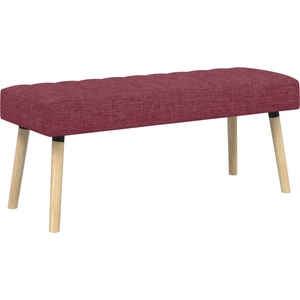 vidaXL Пейка с канали Виненочервен 110 x 40 x 46 cm Текстил (42038490)