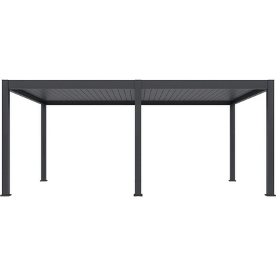 Hliníková pergola Gutroof DELUXE PRO AUTOMATIC 4x6 m, antracit