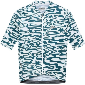 CafÉ du cycliste Фланелка с къс ръкав за колоездене CAFÉ DU CYCLISTE Laurette Cycling jersey - Stars Dark Sea - размер M (056-4290-0312)