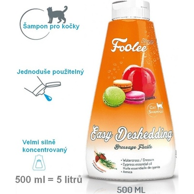 Swees International Šampon pro kočky Foolee Beauty Deshedding s cypřišovým olejem 500 ml – Zboží Dáma