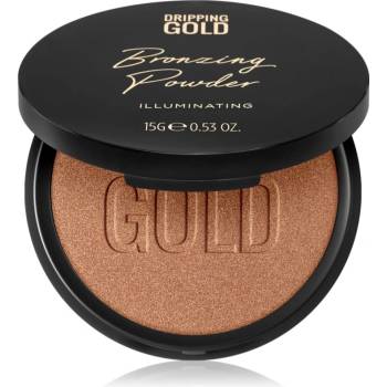Dripping Gold Luxury Tanning Bronzing Powder компактна бронзираща пудра за тяло и лице цвят Illuminating 15 гр