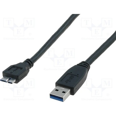 Digitus AK-300116-010-S USB 3.0, USB A vidlice,USB B micro vidlice, niklovaný, 1m