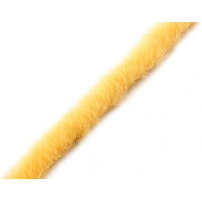 Oděvní / dekorační kožešinový proužek plochý, řezaný šíře 1,5 cm Varianta: 4 žlutá, Balení: 1 m 57755/147170/265954