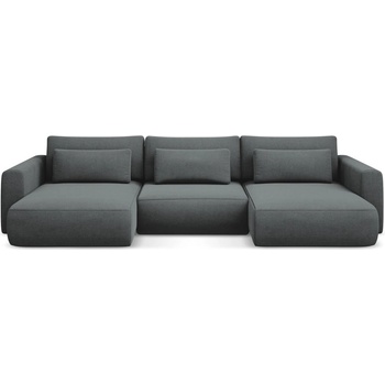 makamii Тъмносив разтегателен ъглов диван с място за съхранение (U форма) Kapua - Makamii (KAPUA_UF_24_P1_C16)