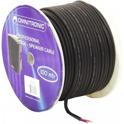 Omnitronic 2x2,5 mm černý 50m