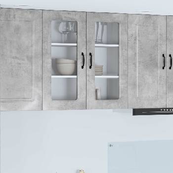 vidaXL Панел за миялна машина Kalmar Циментено сиво 80 x 31 x 80 см (884717)