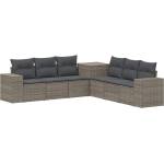 vidaXL Комплект дивани 7 бр. Сив и тъмен сив 55 x 55 x 69 см (3448844)