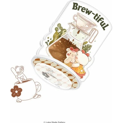 Loka Made Standee Razítko - Coffeelogy 'Brew-tiful'
