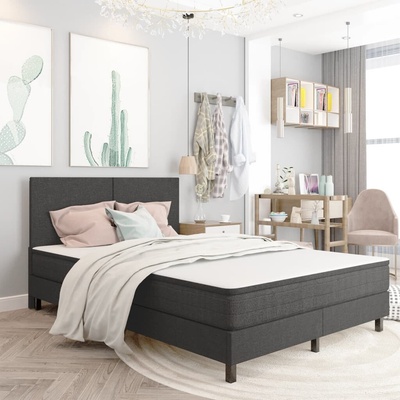vidaXL 11461.287458 Postel boxspring šedá textil