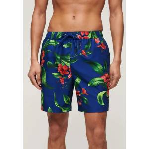 Superdry Бански гащета Superdry Hawaiian Print 17´´ swimming shorts - Blue (Hibiscus Royal Blue)