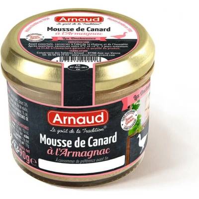 Arnaud Mousse de Canard á l´Armagnac Sametově hladká paštika z kachní pečeně dochucená armaňakem 90 g