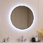 Inter Ceramic Огледалo с вградено LED осветление 80х80см Черен мат ICL 1855/80 (1855/80)