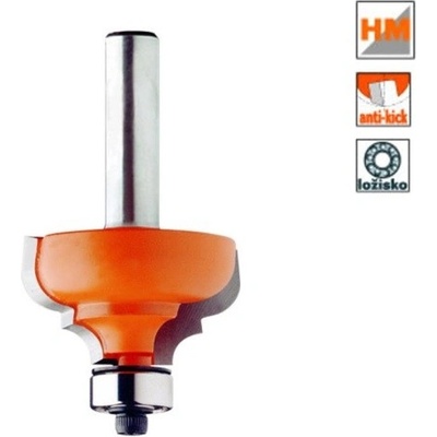 CMT Orange Tools 944.287.11 - Fréza profilová na dřevo pr. 28,7x13,0mm R=4 s ložiskem, stopka 8mm