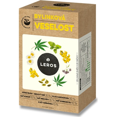Leros Bylinný čaj veselost 20 x 1,8 g