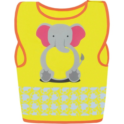 Korntex Fun vesta reflexní dětská COT76FUNYah000-hi vis yell žltá fluorescent/slon
