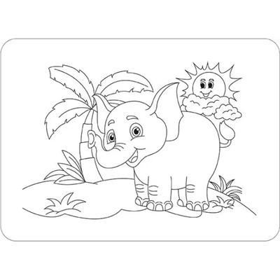 Пъзел + оцветяване, Слонче