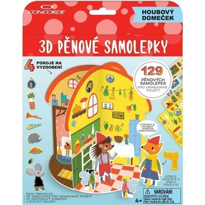 Concorde 3D pěnové samolepky Houbový domeček