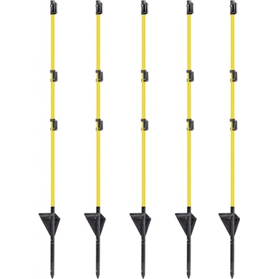 VNT electronics s.r.o. Sklolaminátová tyčka pro elektrický ohradník 110 cm s nášlapem, hrotem a 3 izolátory - 10 ks