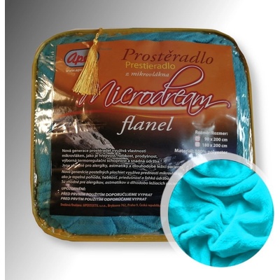 Apex Mikroplyš prostěradlo Microdream Flanel Tyrkys 90x200