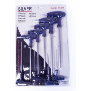 Silver Отвертки с Т-образна дръжка комплект 9 бр. 1, 5-8 мм 67372 (s10875)