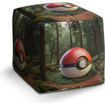 Sablio Taburet Kocka Pokemon ball Les: 40x40x40 cm