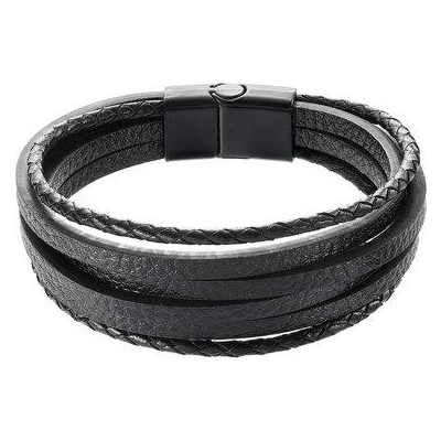Pavona náramek pánský s koženkovými pásky 43037.3 černý