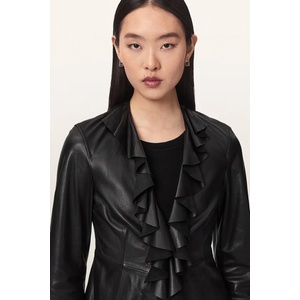 AllSaints блуза тип риза дамска от кожа LUANA LEA SHIRT (W029PF)