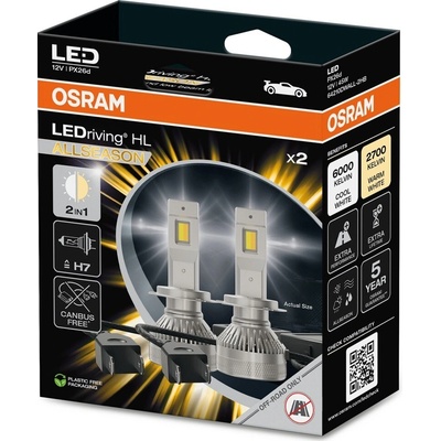 OSRAM Ledriving Allseason LED H7 6000 K/2700 K 64210DWALL-2HB