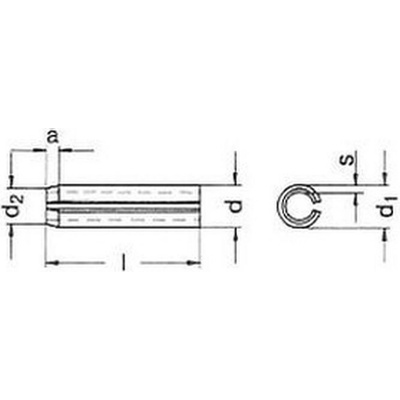 kolík 4x24 BEZ PÚ pružný lehký DIN 7346