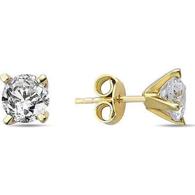 Lillian Vassago Zlatá náušnica zdobená zirkónom 3,5 mm LLV98-GER166P/01 Žltá