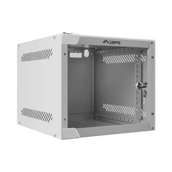 Image 1 of Lanberg Комуникационен шкаф, Lanberg rack cabinet 10" wall-mount 4U / 280x310 for self-assembly (flat pack), grey (WF10-2304-10S)