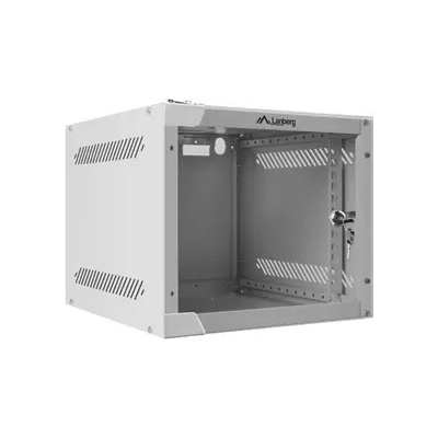 Lanberg Комуникационен шкаф, Lanberg rack cabinet 10" wall-mount 4U / 280x310 for self-assembly (flat pack), grey (WF10-2304-10S)