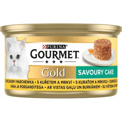 Gourmet Gold Savoury Cake kuře s mrkví 24 x 85 g