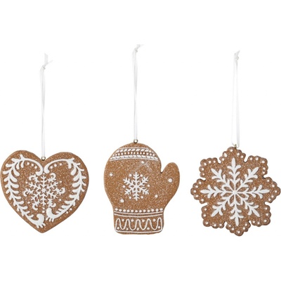 Vánoční odzoby Gingerbread II set 3 ks Bloomingville