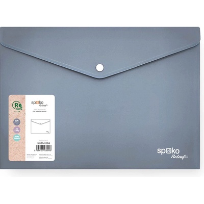 Spoko Spisové desky s drukem ReLeaf Soft touch A4 šedomodrá
