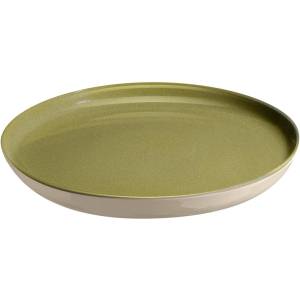 Emile henry (Франция) Керамична чиния emile henry dessert plate десертна - цвят зелен с екрю (eh 8918-v0)