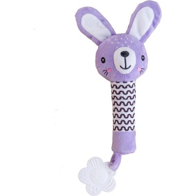 babyted Зайче babyted дрънкалка / гризалка плюш 25см лилаво
