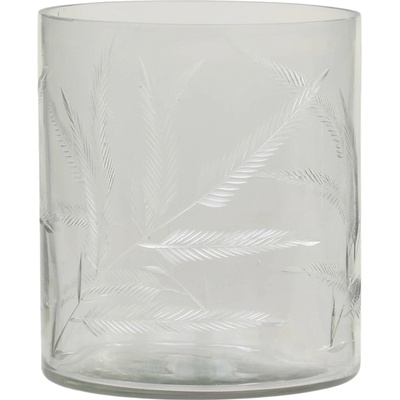Chic Antique Skleněný svícen s ornamenty střední