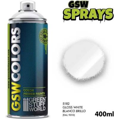 Green Stuff World Gloss Spray Paint 400 ml bílá