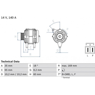 Generátor BOSCH 0 986 084 150 (0986084150)