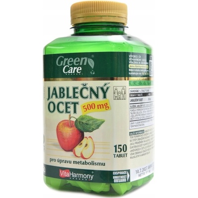VitaHarmony Jablečný ocet 500 mg 150 tabliet