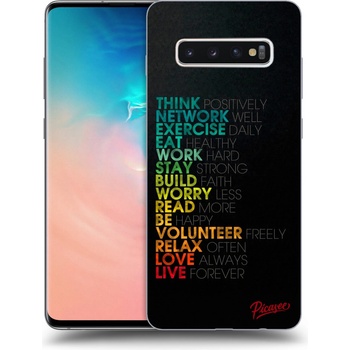 Pouzdro Picasee silikonové Samsung Galaxy S10 Plus G975 - Motto life čiré