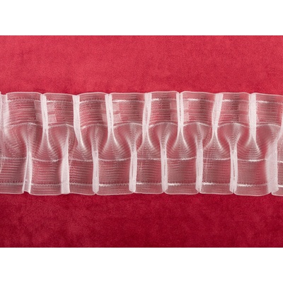 Riasiaca stuha na háčiky alebo na tyčku RS-015 cik-cak - výška 10 cm - riasenie 1:2,5