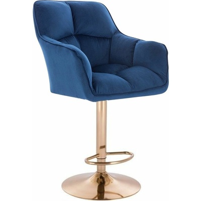 LuxuryForm Design Amalfi Velur na zlatom tanieri modrá