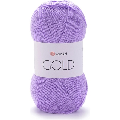 Yarn Art příze Gold 9384 pastelově fialová s metalickou nitkou