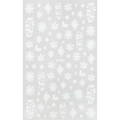BIO NAILS Nálepka Vianoce F894 biela