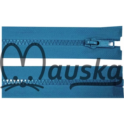 Zip kostěný bundový 5mm dělitelný délka 45 cm - TMAVÝ TYRKYS